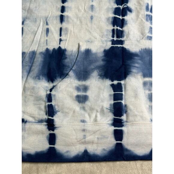 Style & Co Sport Top Womens 2X Blue Tie Dye Short Sleeve Rhinestone Star Pockets - Picture 4 of 10